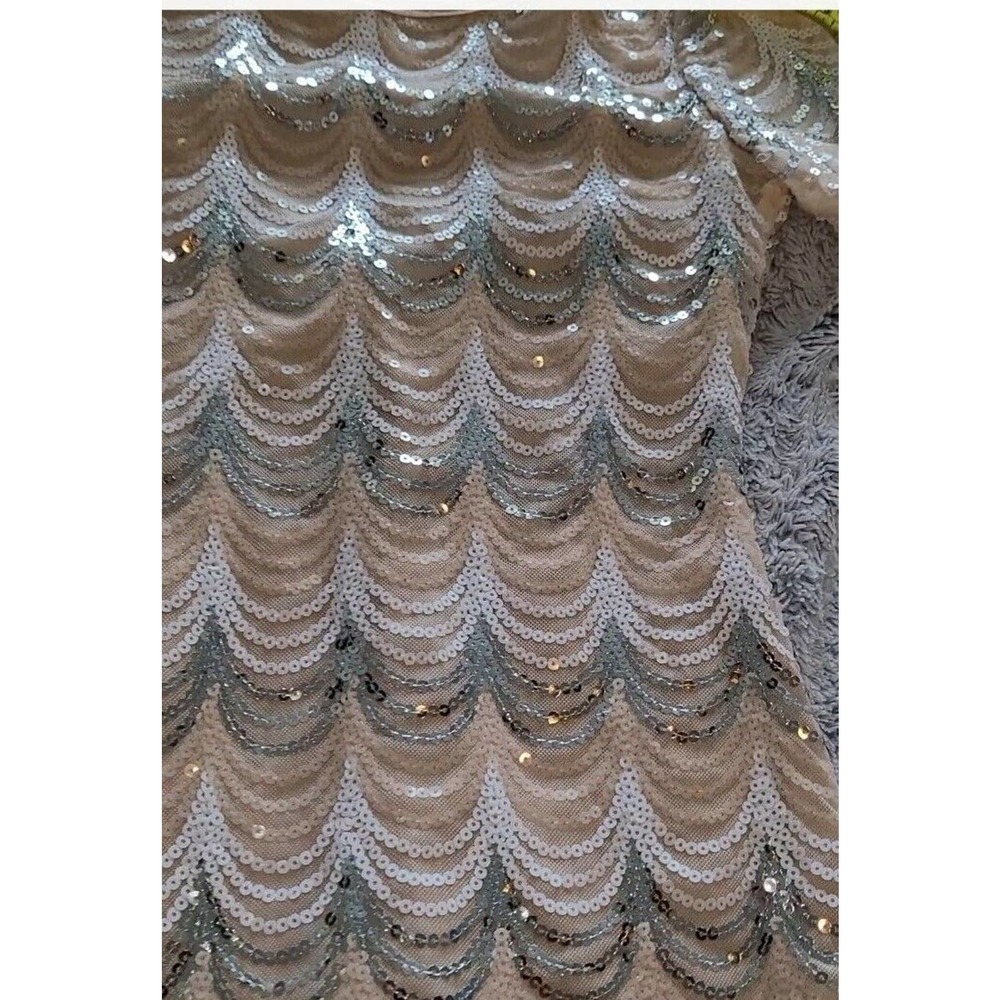 sequin dress women Size S/M Blush Beige And Silver Party